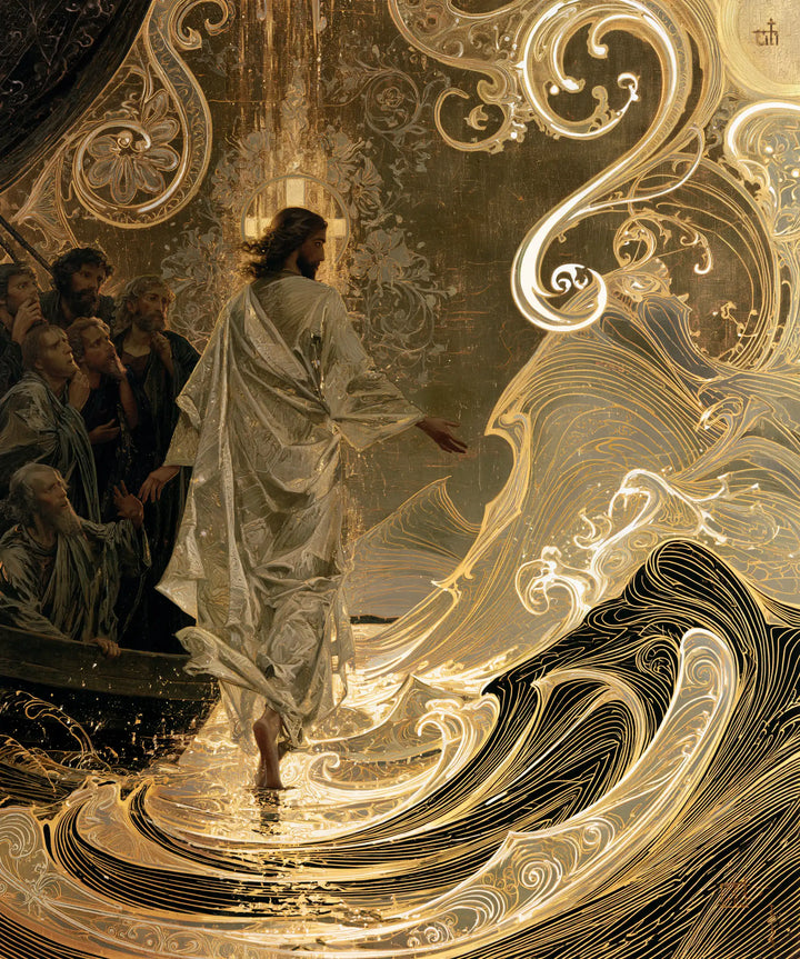 Jésus marchant sur l’eau — Le Dos d’ivoire face au ciel ciselé