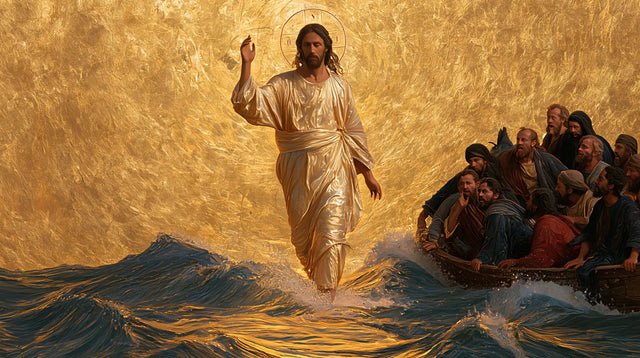 Jésus marchant sur l’eau — La Bénédiction auprès des visages serrés