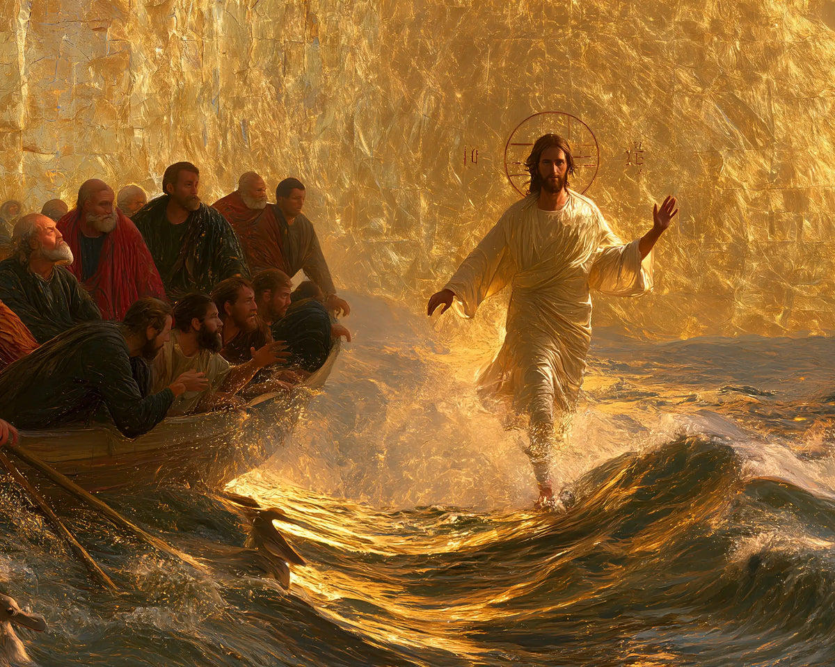 Jésus marchant sur l’eau — Le Pas dans la gerbe de soleil