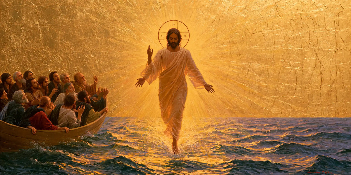 Jésus marchant sur l’eau — La Robe d’ambre dans le cercle solaire