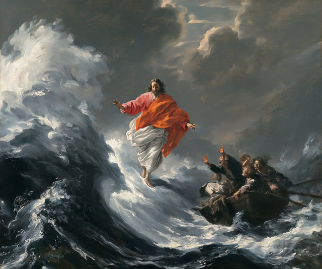 Jésus marchant sur l’eau — Le Rouge au-dessus de la lame d’argent