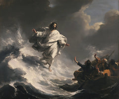 Jésus marchant sur l’eau — Le Manteau gris dans l’envol de l’écume