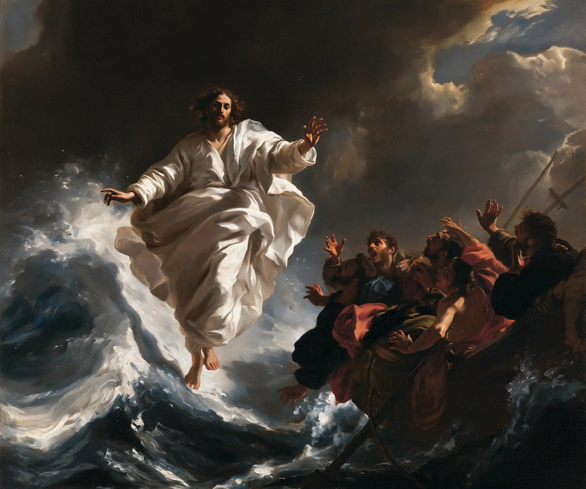Jésus marchant sur l’eau — Le Grand Drapé de lumière