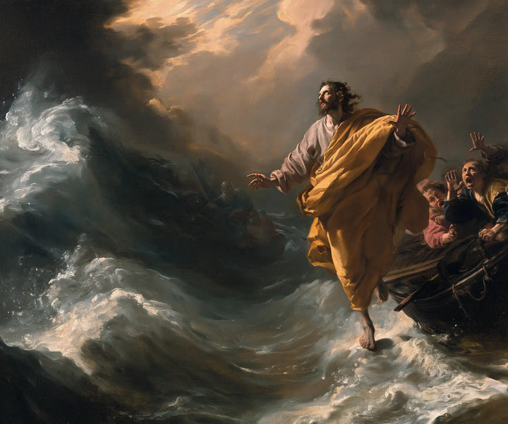 Jésus marchant sur l’eau — L’Ocre sous la trouée du ciel