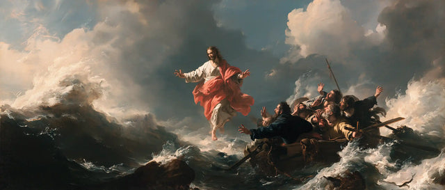 Jésus marchant sur l’eau — Le Souffle rouge sur la mer