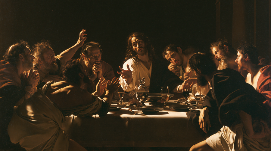 La Cène — Caravage — ténébrisme n° 6