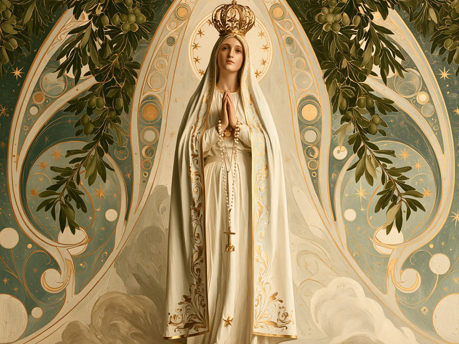 Our Lady of Fatima – Sacred Art Nouveau · Landscape no. 7