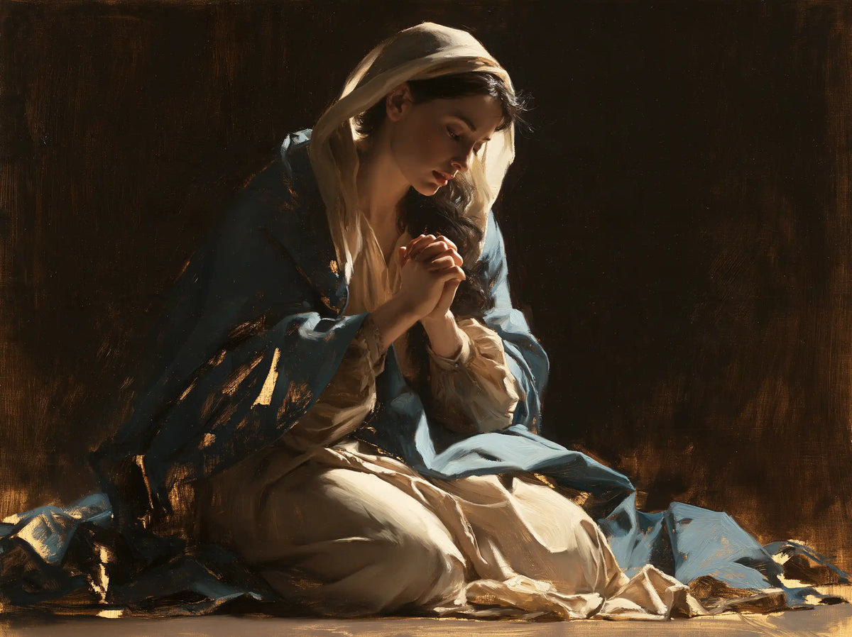 La Vierge en prière — La Confidence du voile clair