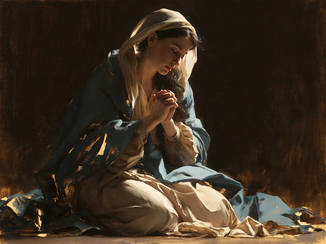 La Vierge en prière — La Confidence du voile clair