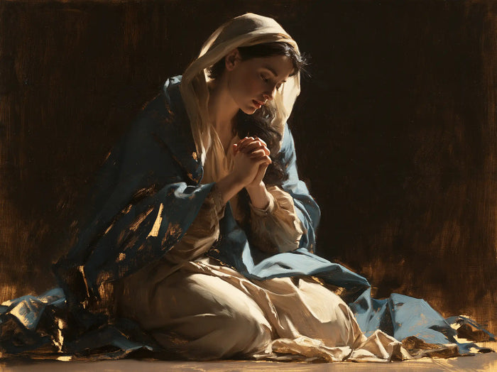 La Vierge en prière — La Confidence du voile clair