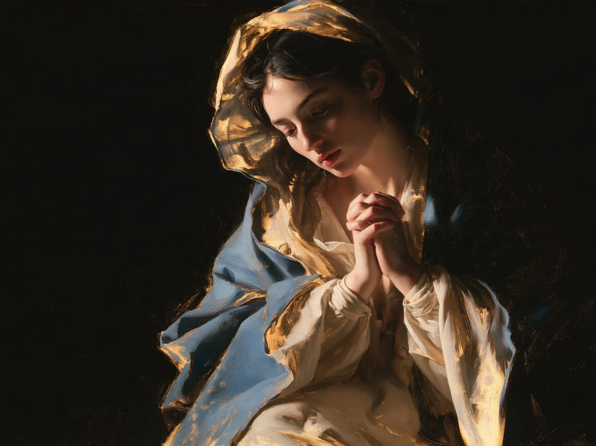 La Vierge en prière — L’Or au bord du voile