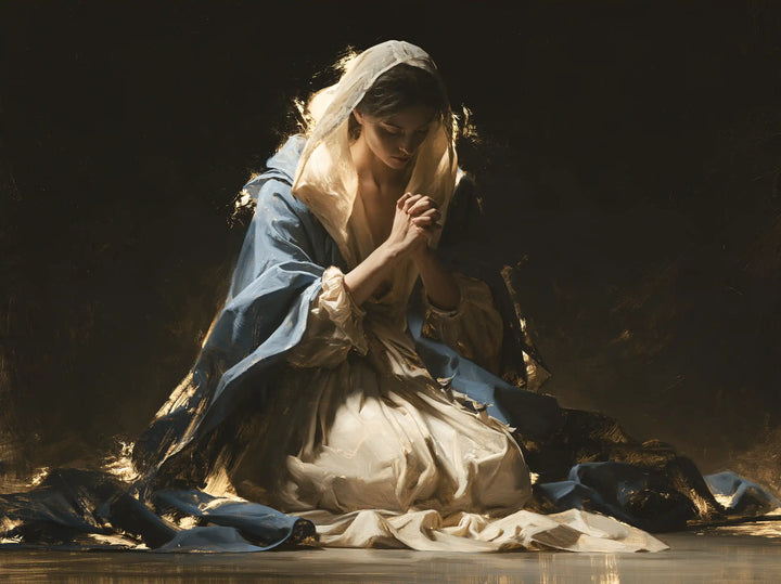 La Vierge en prière — Le Voile effleuré de lumière