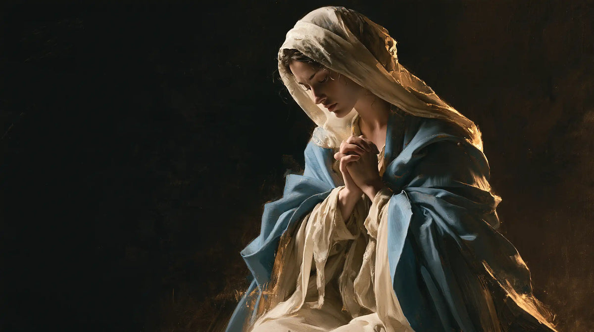 La Vierge en prière — Le Bleu recueilli
