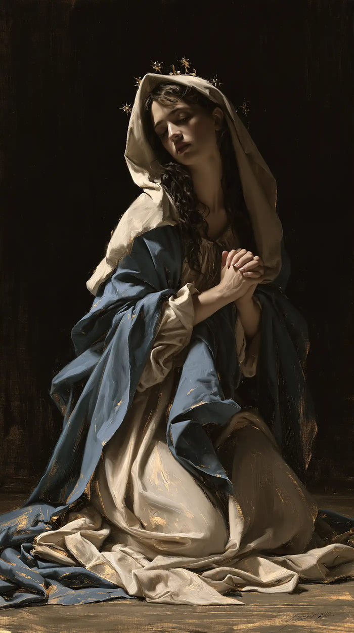 La Vierge en prière — Le Regard vers l’invisible