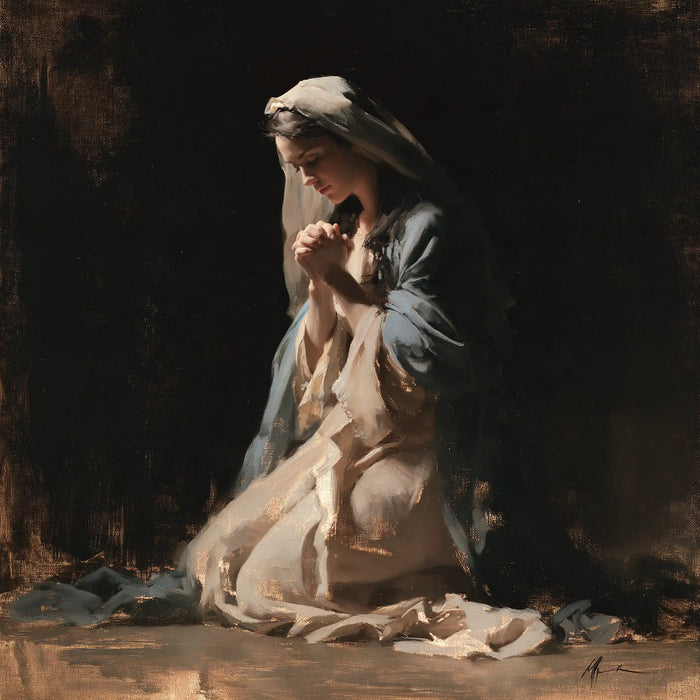 La Vierge en prière — Les Plis d’une prière