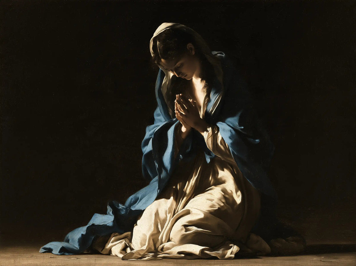 La Vierge en prière — La Lueur entre les paumes