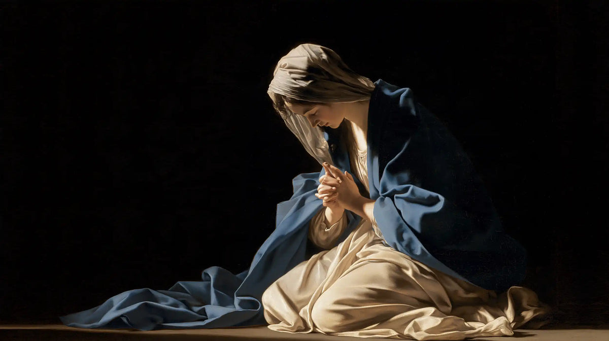 La Vierge en prière — Le Bleu au pied de la nuit