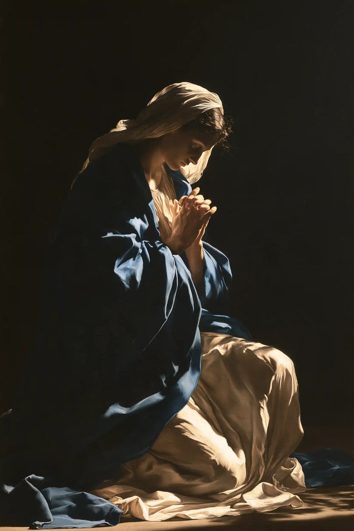 La Vierge en prière — La Veille de profil