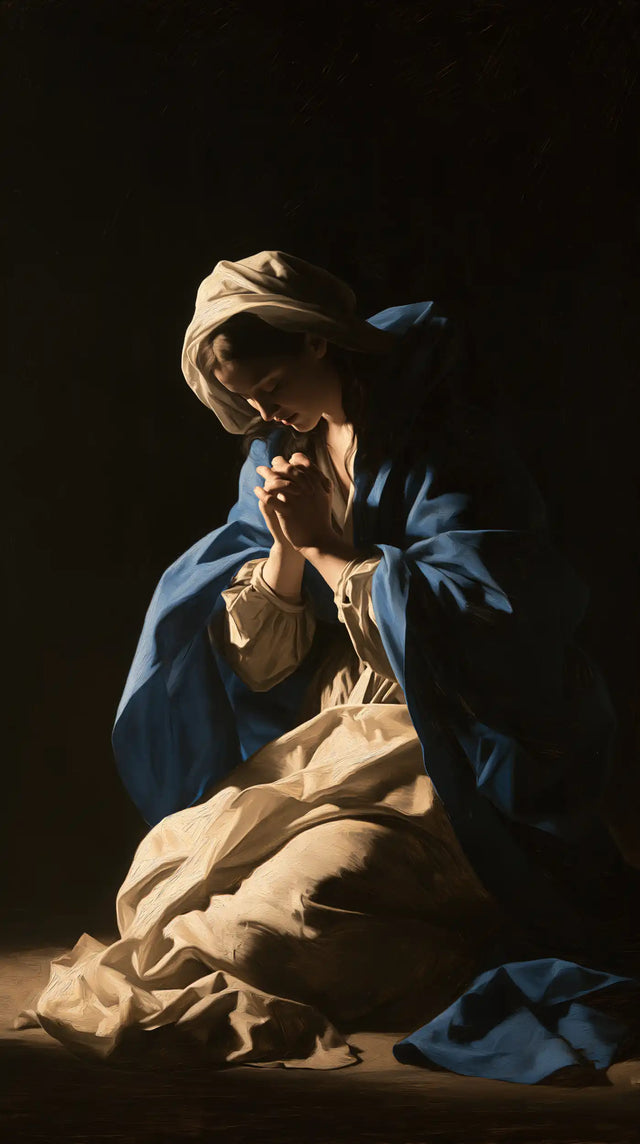 La Vierge en prière — Le Bleu dans le pli de la nuit