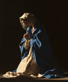 La Vierge en prière — La Robe claire sous l’abri bleu