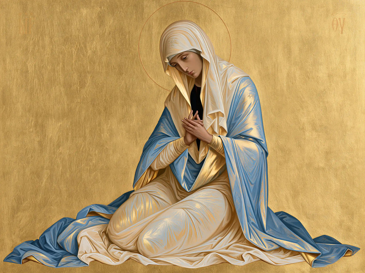 Virgin Mary in Prayer - Contemporary Byzantine · Landscape n° 4