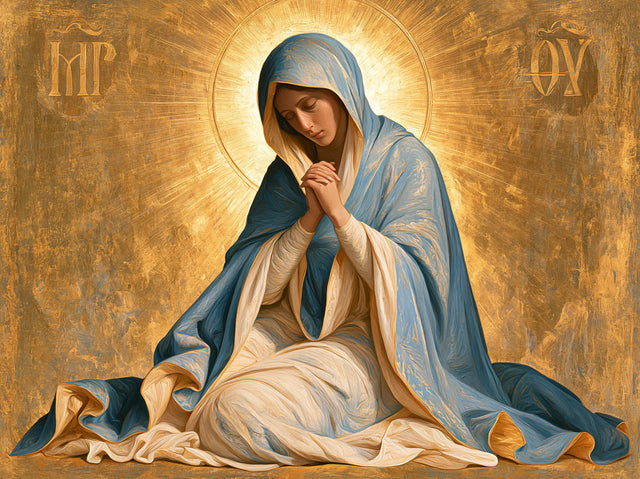 La Vierge en prière — Le Soleil derrière le recueillement