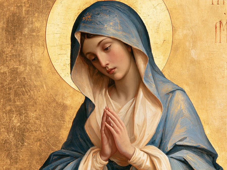 Virgin Mary in Prayer - Contemporary Byzantine · Landscape n° 9