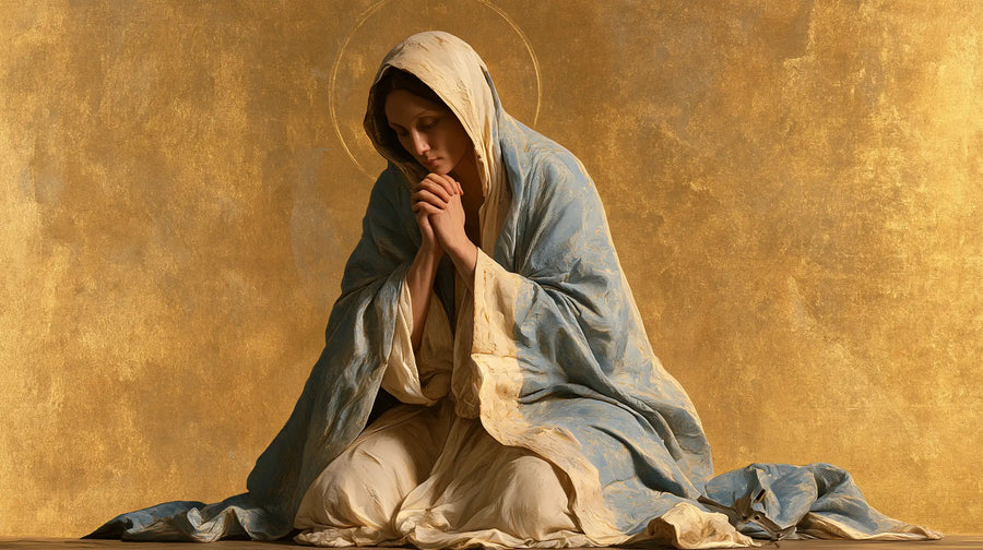 Virgin Mary in Prayer - Contemporary Byzantine · Landscape n° 21