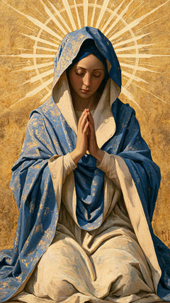 La Vierge en prière — L’Étoile blanche autour du voile