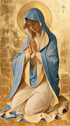 La Vierge en prière — Le Disque d’or et le pli d’ivoire