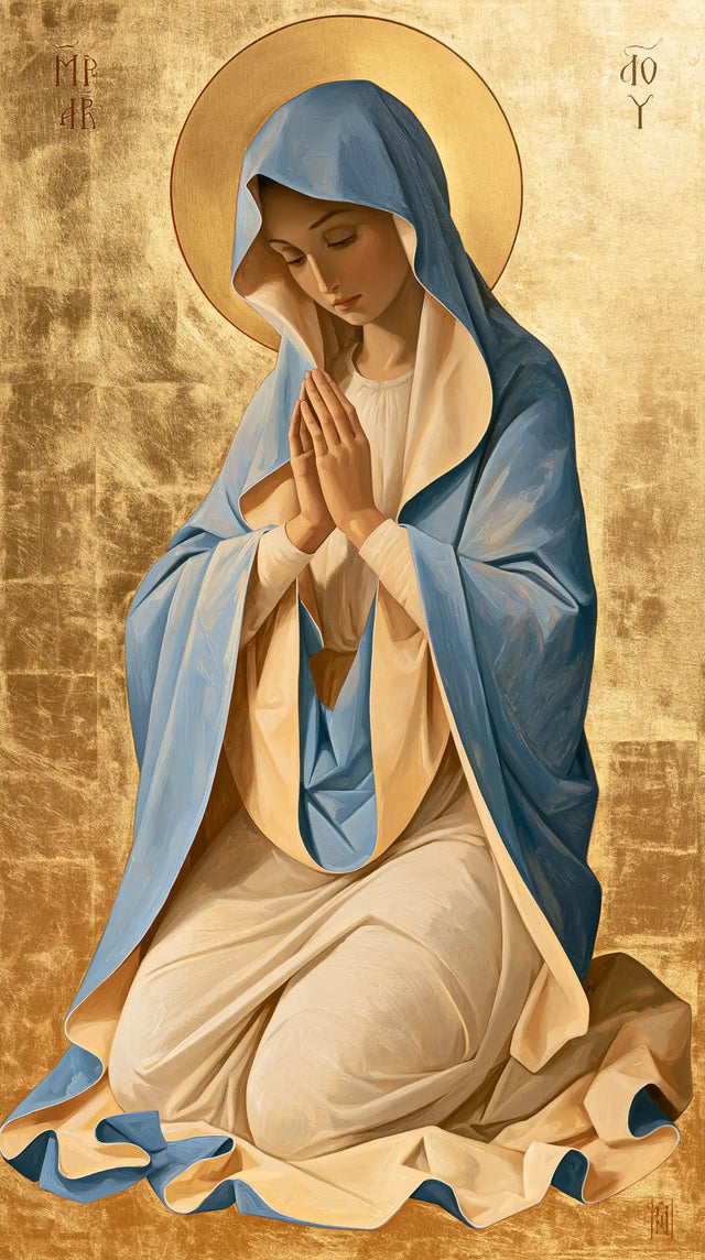 La Vierge en prière — Le Disque d’or et le pli d’ivoire