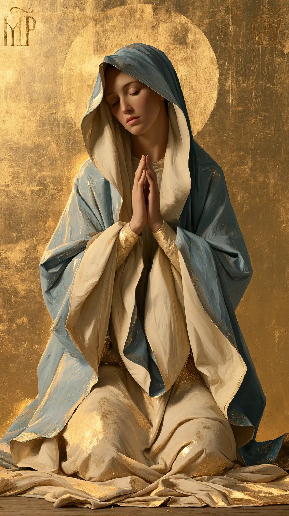 La Vierge en prière — Les Manches ouvertes à la lumière