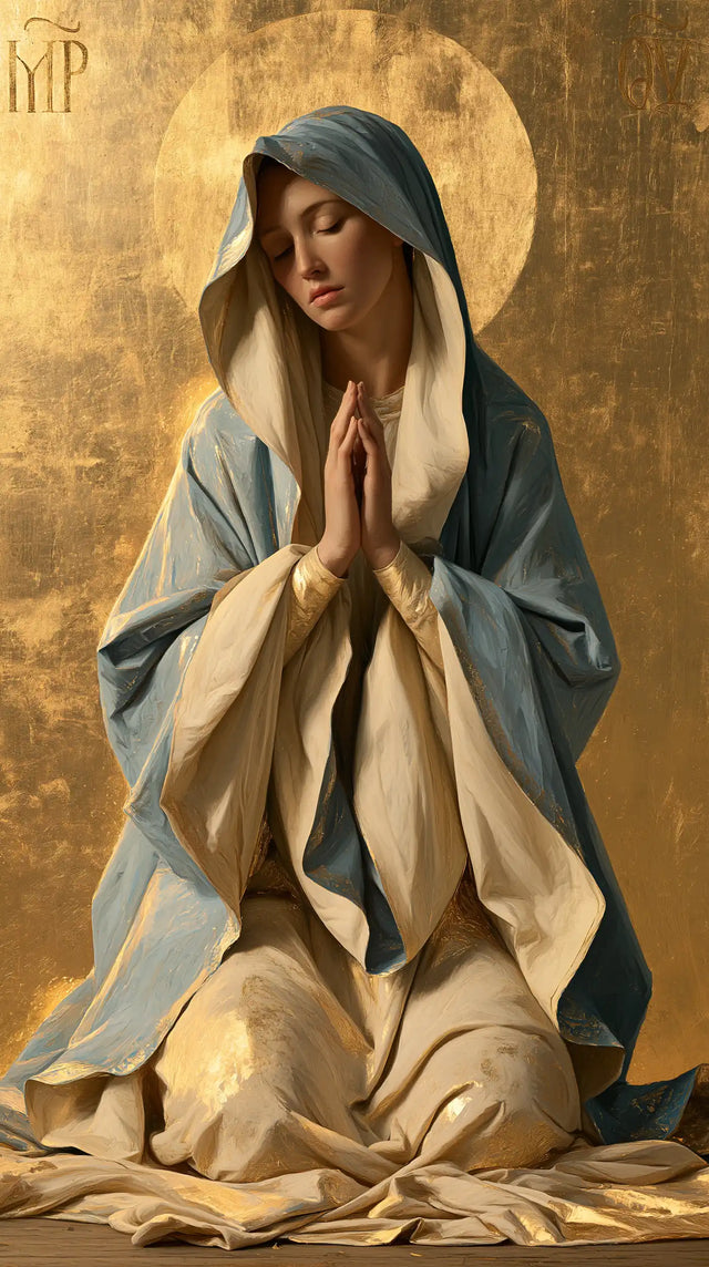 La Vierge en prière — Les Manches ouvertes à la lumière