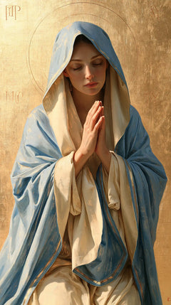 La Vierge en prière — L’Azur dans la lumière douce