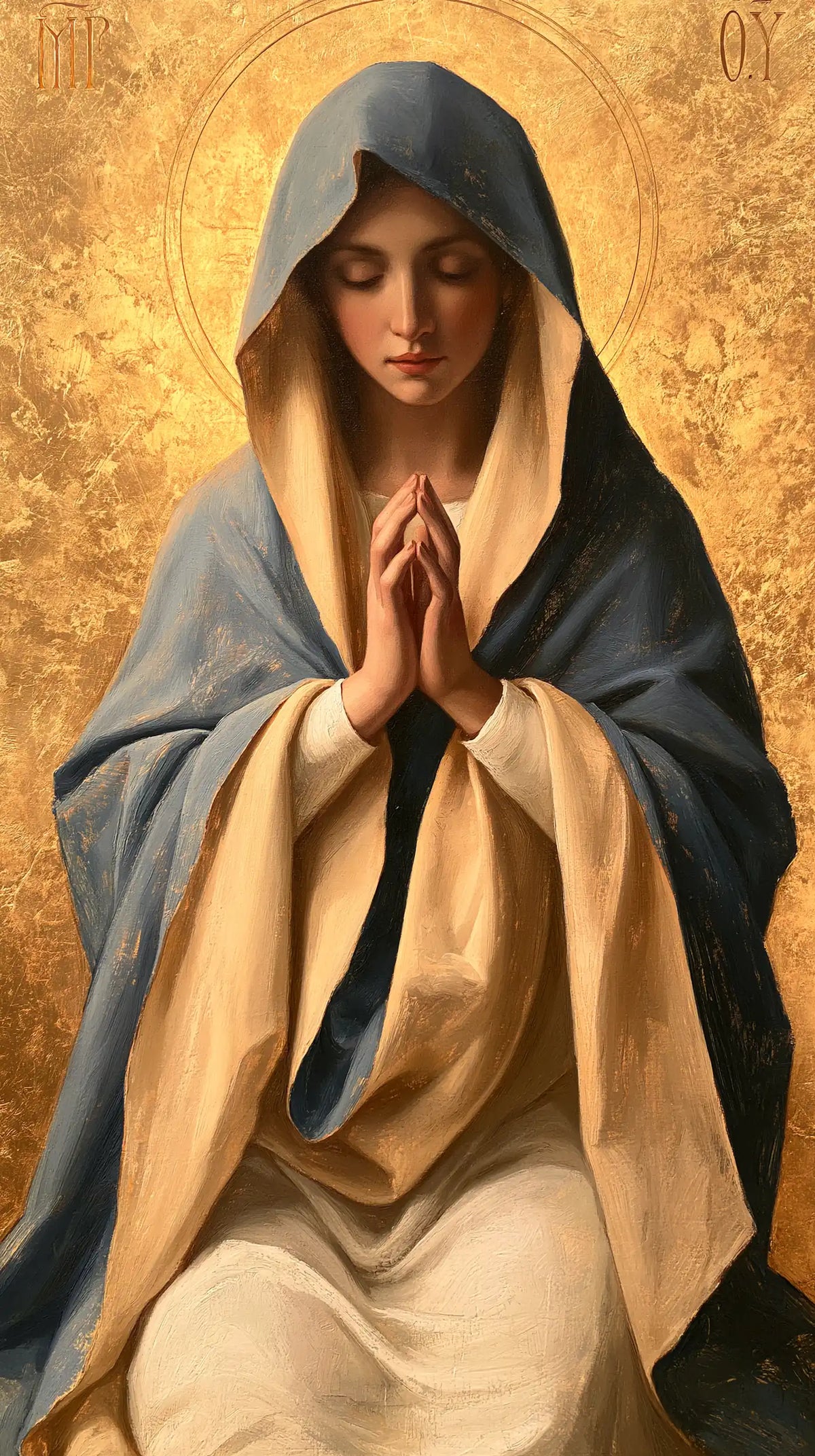 La Vierge en prière — Les Manches couleur de miel