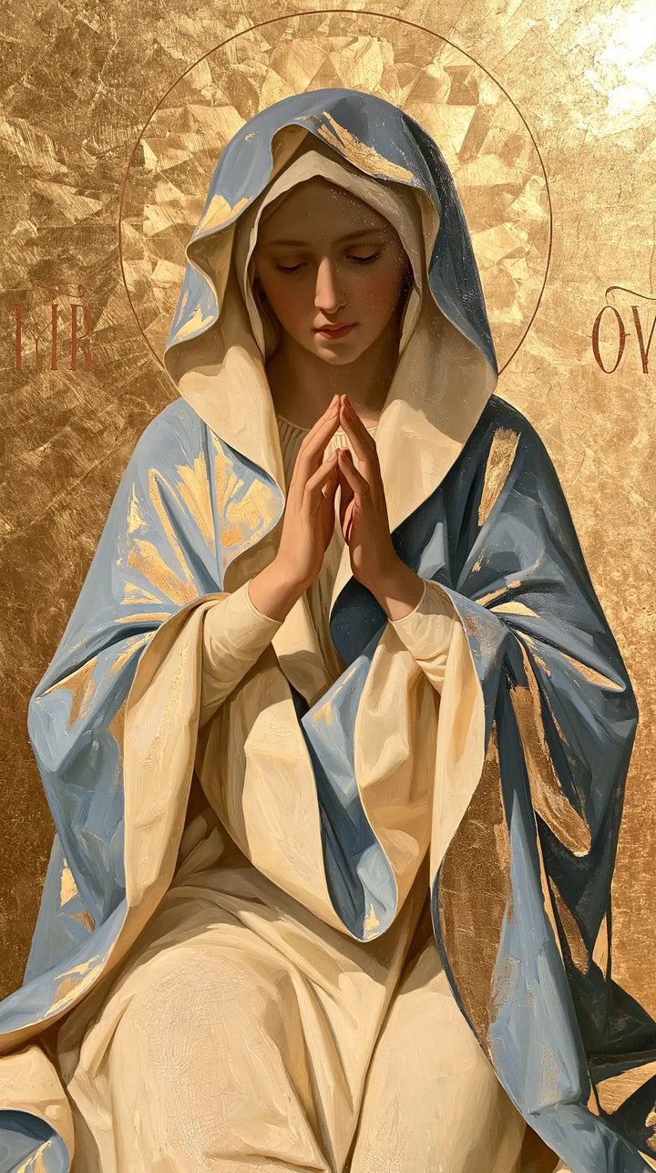 La Vierge en prière — La Couronne aux éclats triangulaires