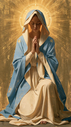 La Vierge en prière — La Prière sous la gloire dorée