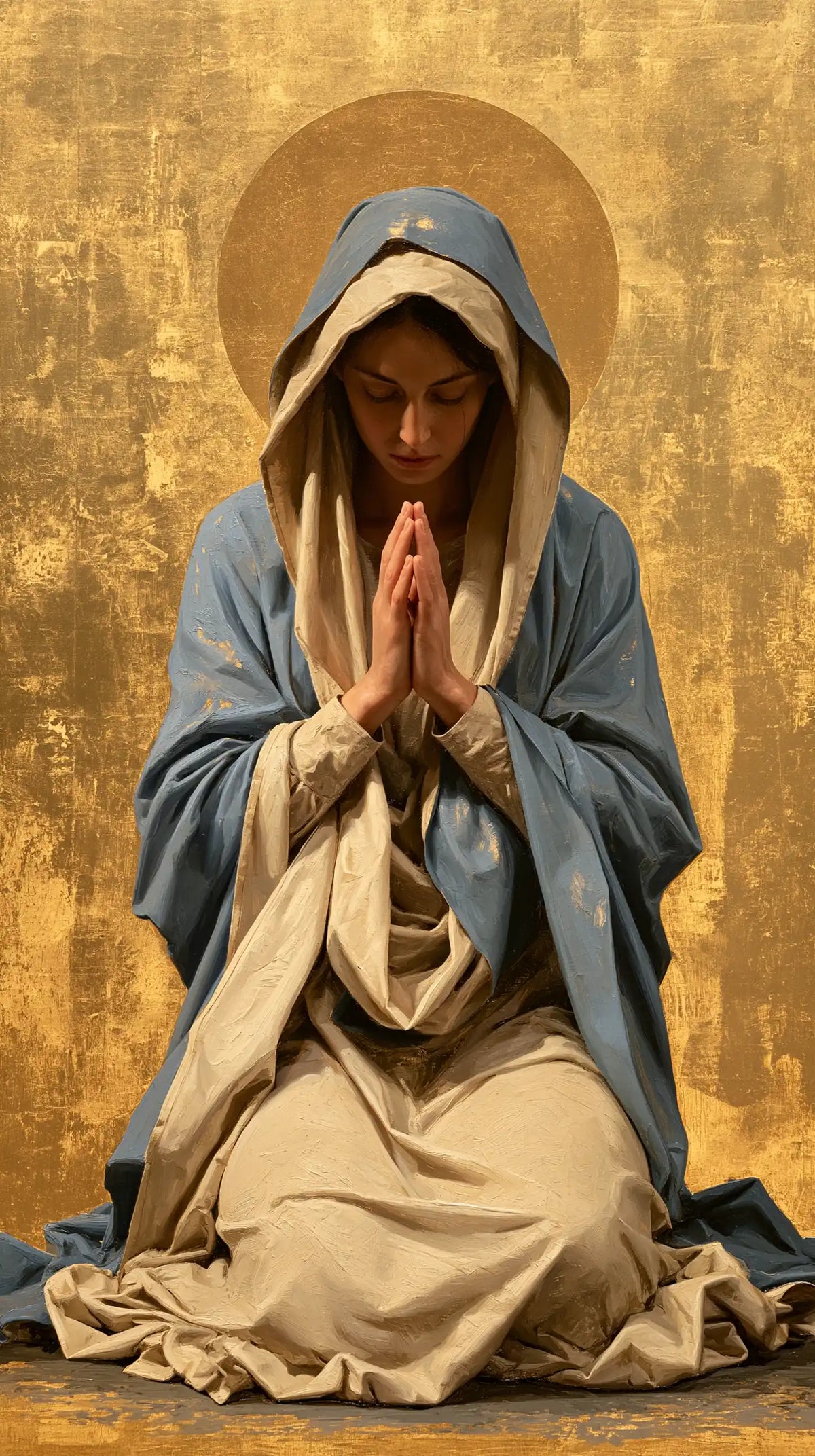 La Vierge en prière — Les Paumes au cœur de l’ombre