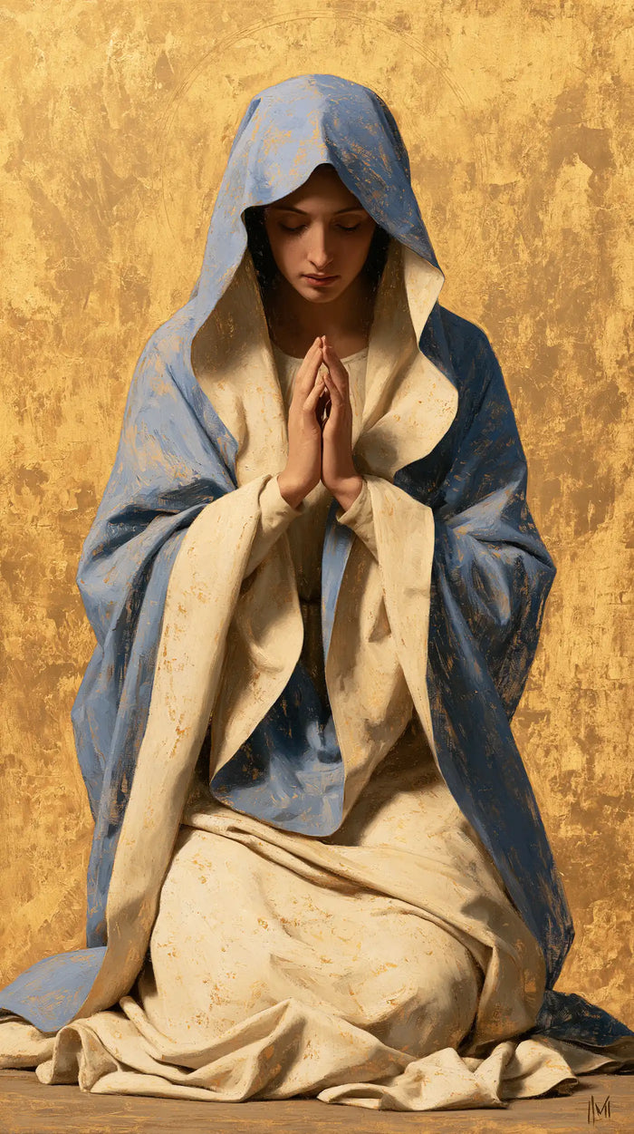 Virgin Mary in Prayer - Contemporary Byzantine · Portrait n° 25