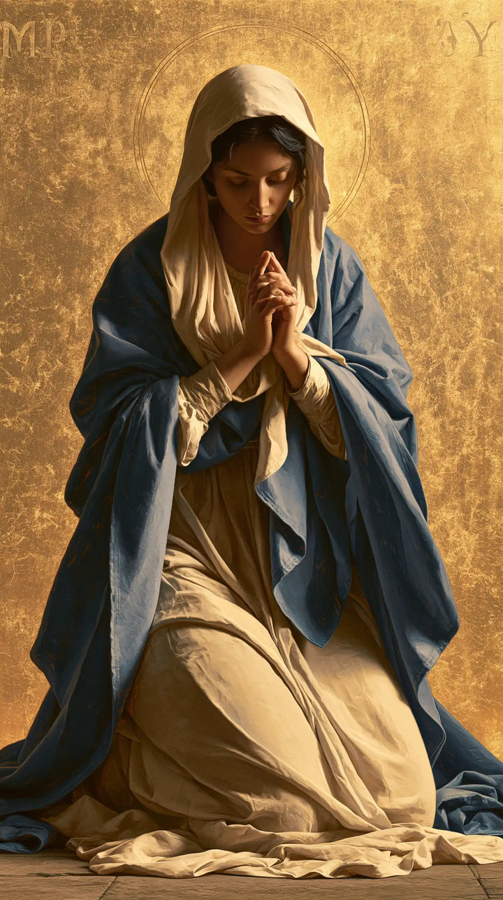La Vierge en prière — La Prière dans le bleu d’ombre
