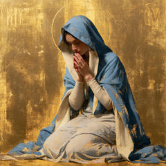 La Vierge en prière — Le Bleu penché sur l’or