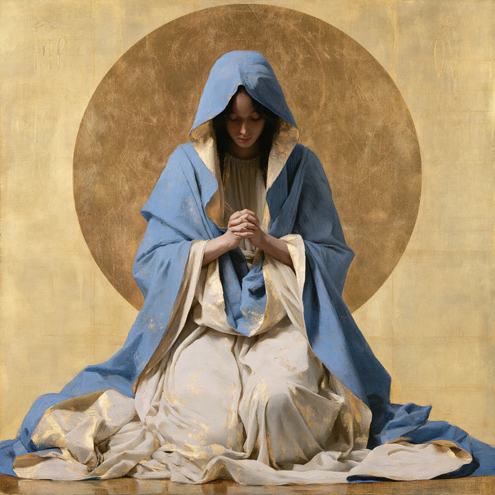 La Vierge en prière — Le Grand Cercle derrière le bleu
