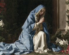 La Vierge en prière — La Prière auprès des lys blancs