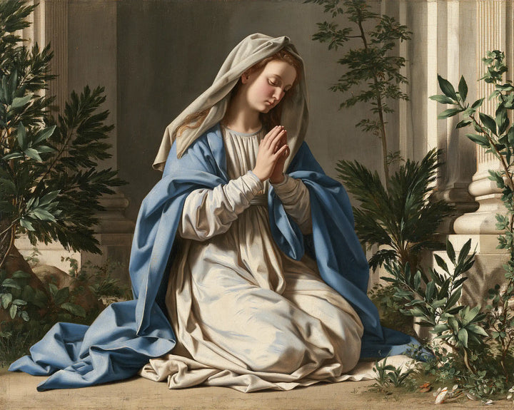 La Vierge en prière — Le Jardin des paumes jointes