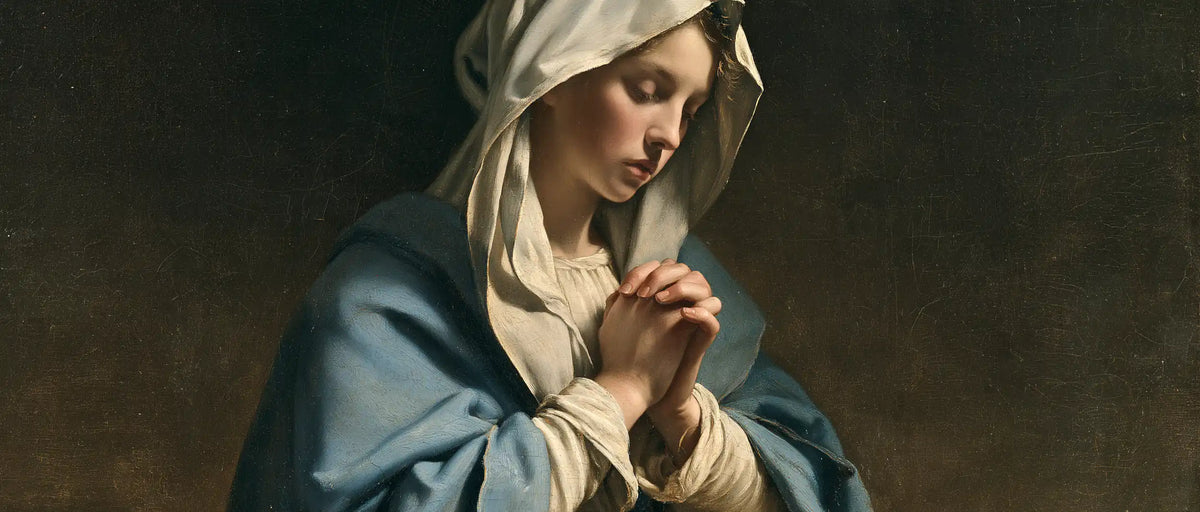 La Vierge en prière — Le Bleu profond de la confidence