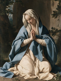 La Vierge en prière — Le Bleu ample du jardin clos