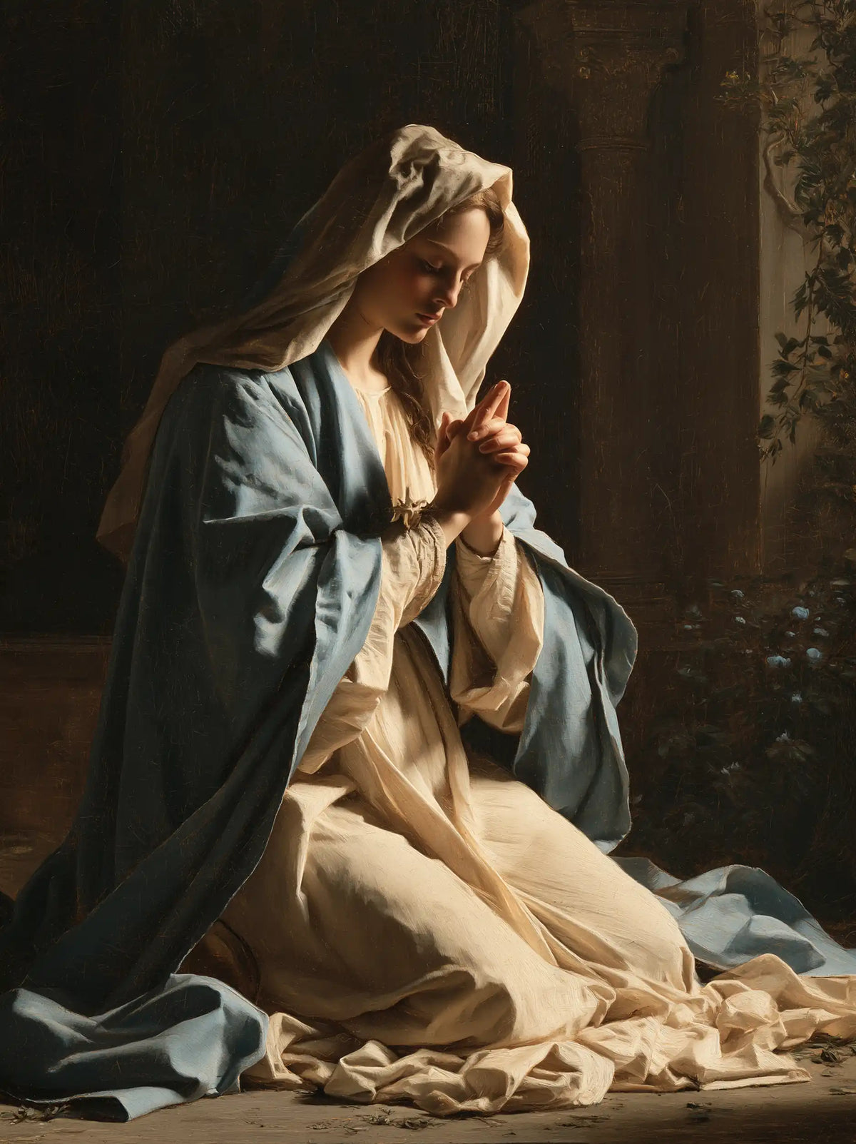 La Vierge en prière — La Prière dans l’éclaircie brune