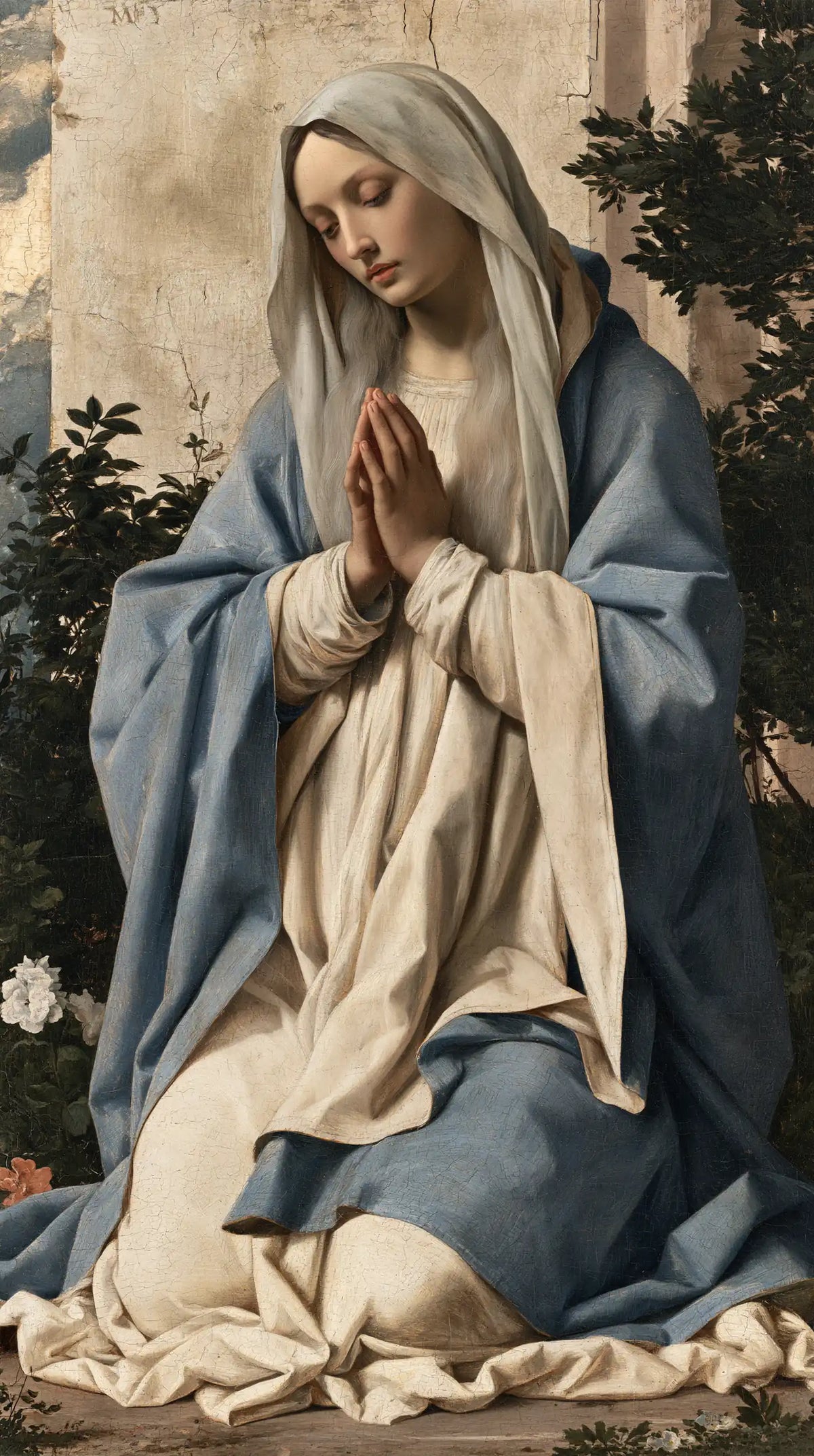 La Vierge en prière — La Prière aux fleurs du mur