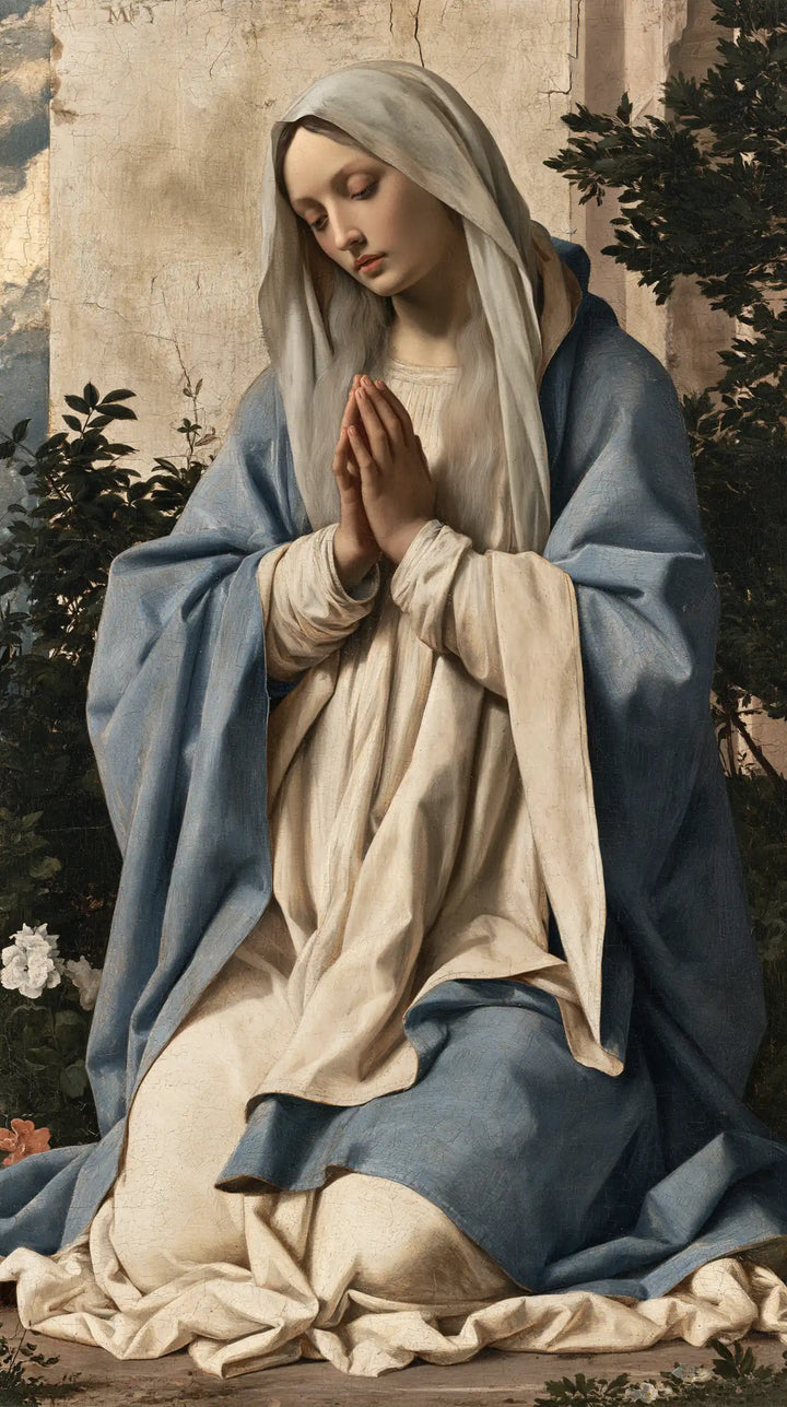 La Vierge en prière — La Prière aux fleurs du mur