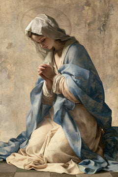 La Vierge en prière — La Prière au mur patiné